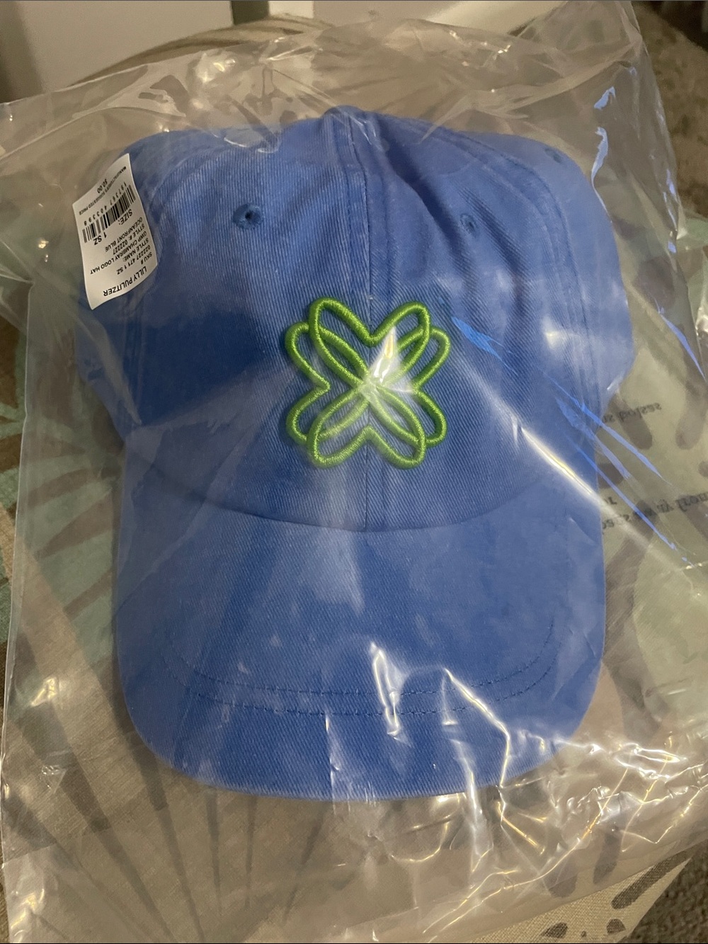 Lilly Pulitzer Oceanfront Blue Chambray Logo Hat